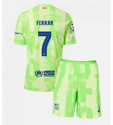 Barcelona Ferran Torres #7 Tercera Equipación Niños 2024-25 Manga Corta (+ Pantalones cortos)